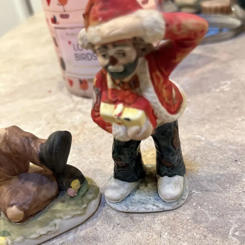 Vintage 2‎ Flambro Emmett Kelly Jr Figurines EUC